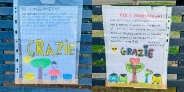 Cagliari: Emilia e Francesca a 8 anni ripuliscono da cartacce e vetri rotti la piazzetta di Genneruxi