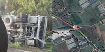 Un camion si ribalta e vola oltre la carreggiata, paura sulla San Sperate-Cagliari: traffico in tilt