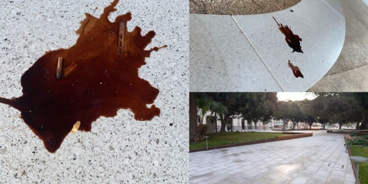 Cagliari, panchina imbrattata e mozzicone: piazza Matteotti già inaugurata dagli incivili