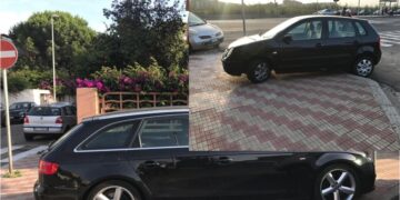 Auto selvagge al Poetto piazzate sopra i marciapiedi, la denuncia di un residente: “Nessun controllo nel fuori stagione”