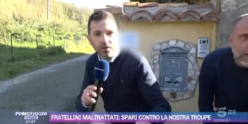 Fratellini maltrattati, i giornalisti di Pomeriggio 5 e Storie Italiane aggrediti a colpi d’arma da fuoco