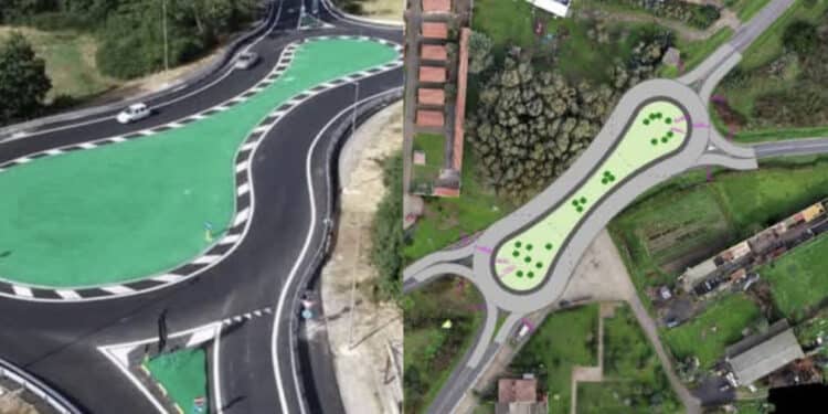 Gonnosfanadiga, una maxi rotatoria per far rallentare gli automobilisti: ecco il rendering di presentazione