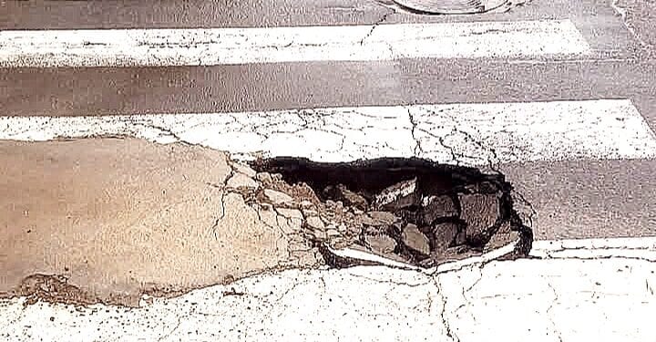 Selargius, sprofondano le strisce pedonali in via Don Bosco