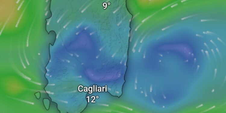 Allerta arancione sul Cagliaritano, in arrivo un vortice secondario: la situazione in diretta, possibili piogge intense