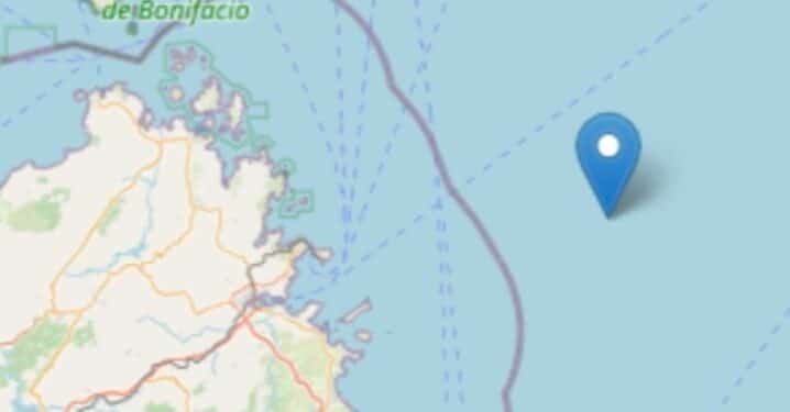 Terremoto al largo del Nord Sardegna, registrata una scossa di magnitudo ML 2.5