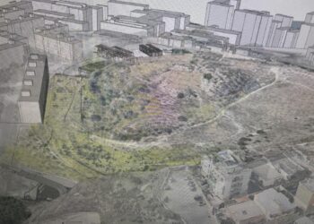 Cagliari, un ponte con ristorante e mercato rionale per “ricucire” il canyon vuoto di Tuvumannu: sotto palestre, bar e sale con vista su Tuvixeddu