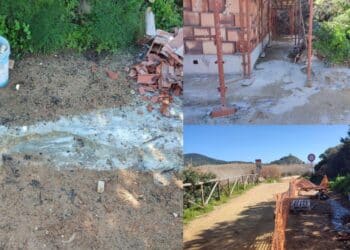 Cemento a due passi dal mare a Chia, i lavori di completamento dei servizi igienici non mettono tutti d’accordo