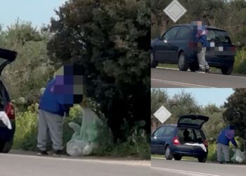 Serdiana, beccato dalle fototrappole mentre scarica rifiuti dal cofano della macchina