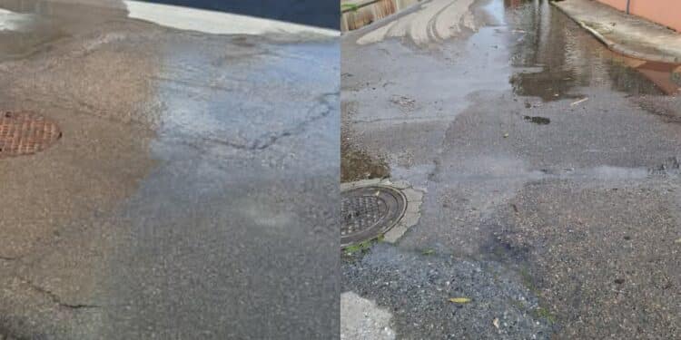 Condotte colabrodo ad Assemini, acqua per le strade