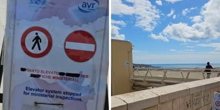 Cagliari, incubo senza fine: di nuovo guasto l’ascensore del Bastione