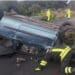 Incidente sulla 131: auto finisce contro il guardrail e si ribalta