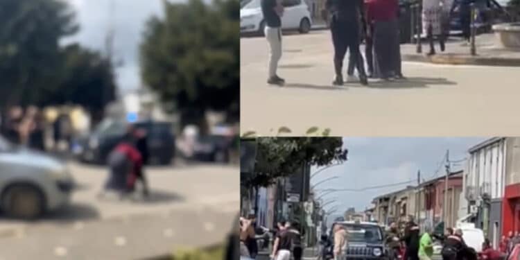 Serramanna, rissa in mezzo alla strada fra decine di persone