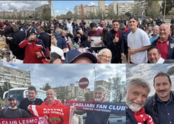 Cagliari-Monza, il terzo tempo si gioca tra vino e maialetto arrosto: il “cumbido” dei tifosi sardi ai loro colleghi