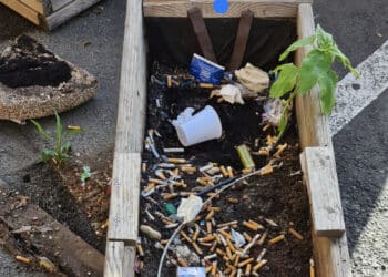 Le fioriere di Piazza Yenne diventate  vere e proprie “portacicche” sono state portate via oggi da un privato. E il Comune che fa?