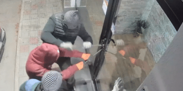 Sestu, furto con scasso nella notte: 3 malviventi con spranghe in ferro hanno forzato la porta di una pizzeria -VIDEO