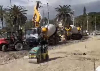 Cagliari, ecco la nuova via Roma in terra battuta: parte della strada sta già prendendo forma (VIDEO)