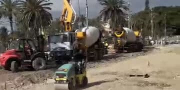 Cagliari, ecco la nuova via Roma in terra battuta: parte della strada sta già prendendo forma (VIDEO)