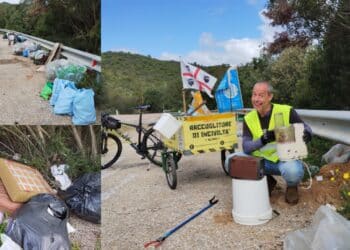 Ss 125, rifiuti di ogni genere lanciati oltre il guard rail