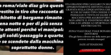 Quartucciu, Quartu, Cagliari: nuovi avvistamenti del molestatore seriale che chiede passaggi e soldi