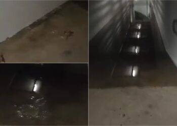 Sottopassaggio allagato ad Assemini: impraticabile per i pedoni senza stivali