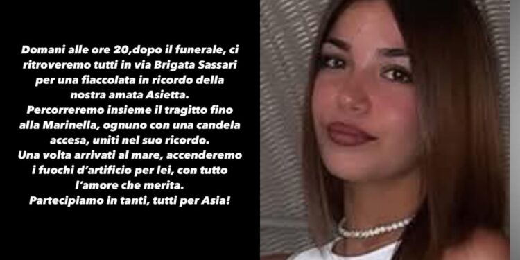 Una fiaccolata per Asia Loddo a Quartu