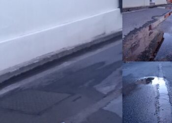 Samassi, strada allagata e muri privati segnati dall’umidità