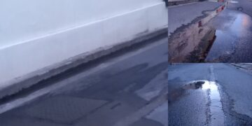 Samassi, strada allagata e muri privati segnati dall’umidità