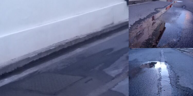 Samassi, strada allagata e muri privati segnati dall’umidità