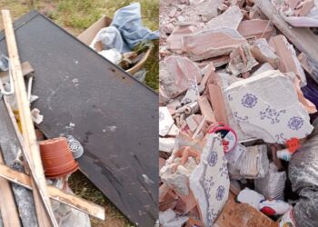 Geremeas sfregiata: gettate le macerie di un bagno lungo la litoranea