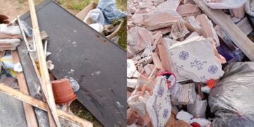 Geremeas sfregiata: gettate le macerie di un bagno lungo la litoranea