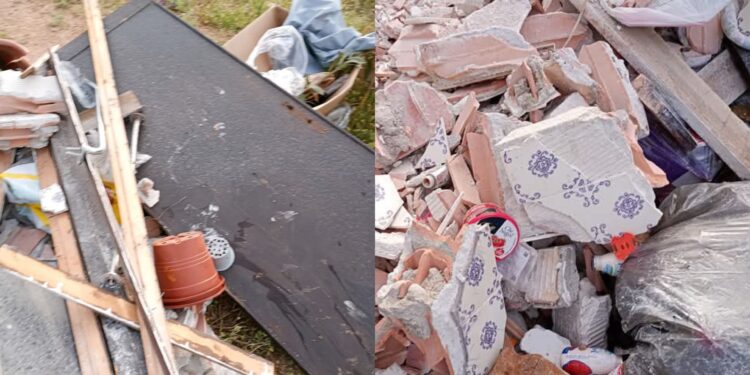 Geremeas sfregiata: gettate le macerie di un bagno lungo la litoranea