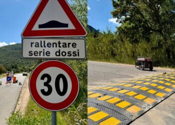 Capoterra, sostituiti i dossi che inducono a rallentare le corse sfrenate degli automobilisti: “Si viaggia a 30 all’ora”