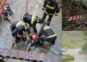 Mandas, disagi a causa del maltempo, strade e case allagate: intervengono i vigili del fuoco