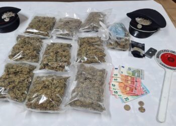 Villacidro, diciottenne in arresto per spaccio di marijuana