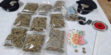 Villacidro, diciottenne in arresto per spaccio di marijuana