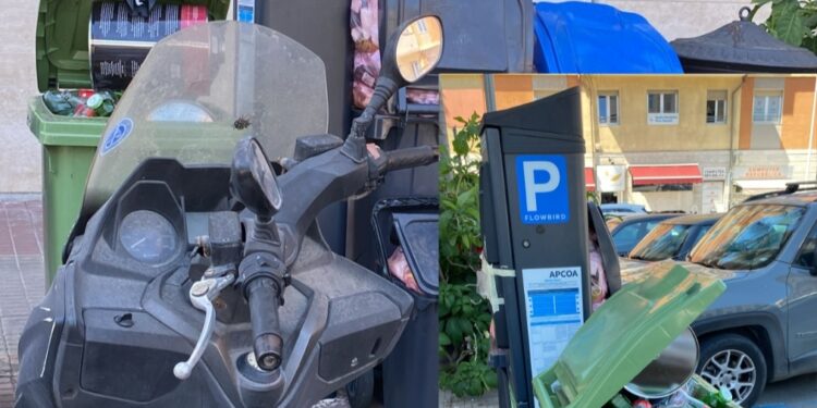 A Cagliari è caos rifiuti: “Urgente passare ad un altro sistema di raccolta, guardate cosa succede davanti a un bar in piazza Repubblica”