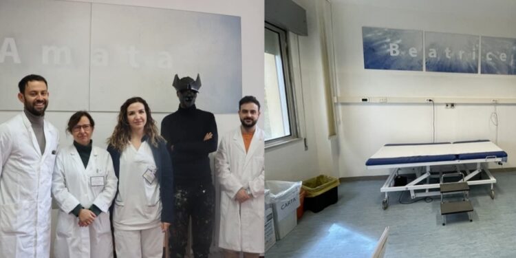 Negli ospedali oncologici l’arte di Manu Invisible, una carezza in ricordo di Giulia Zedda