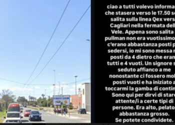 Quartu Sant’Elena, “molestata sul bus”, la denuncia di una giovane che ha condiviso l’accaduto sui social