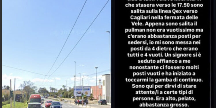 Quartu Sant’Elena, “molestata sul bus”, la denuncia di una giovane che ha condiviso l’accaduto sui social