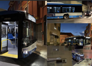 Pirri, bus intrappolati a causa di una vettura in sosta “selvaggia”: concerto di clacson in via Murat