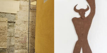 Cagliari, vandalizzato durante la notte il minotauro di Bruno Meloni nella Chiesa di Santa Croce