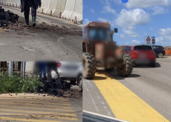 Samassi, dribbling tra carciofi, cassette di plastica e macchine per attraversare il ponte: pedoni costretti a scendere dal marciapiede