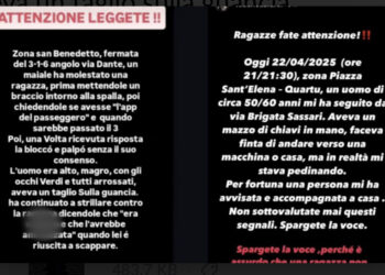 A Cagliari e Quartu Sant’Elena due giovanissime molestate in pieno centro: scattano le condivisioni sui social, “ragazze: state attente”
