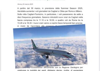 Continuità territoriale, spariscono due voli Aeroitalia su Cagliari: “A Milano per motivi sanitari con un invalido e non sappiamo come tornare”