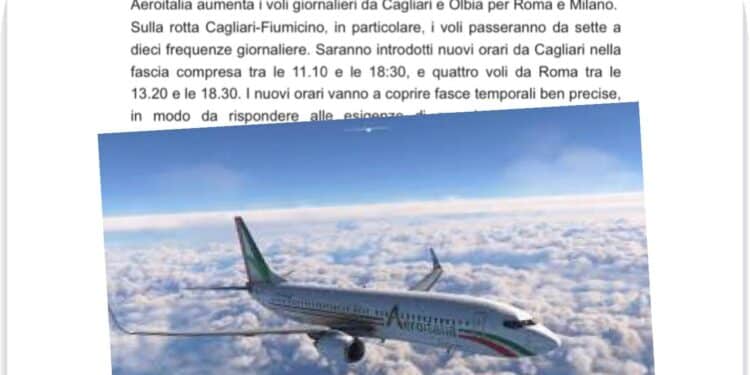 Continuità territoriale, spariscono due voli Aeroitalia su Cagliari: “A Milano per motivi sanitari con un invalido e non sappiamo come tornare”