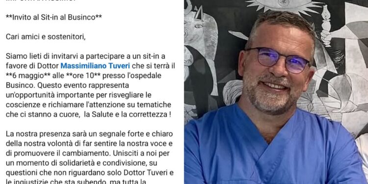 Cagliari, un sit-in al Businco per Massimiliano Tuveri
