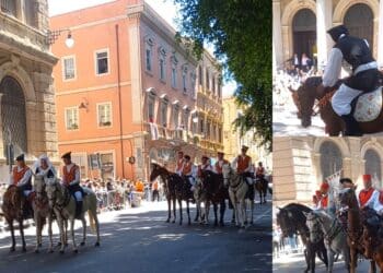 Cagliari, un augurio speciale al cavaliere che durante la festa di Sant’Efisio ha accusato un malore