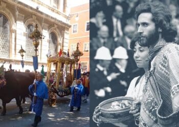Cagliari, la coppia di Sant’Efisio del 1970 spopola sul web