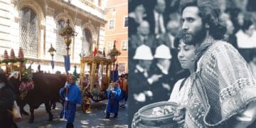 Cagliari, la coppia di Sant’Efisio del 1970 spopola sul web