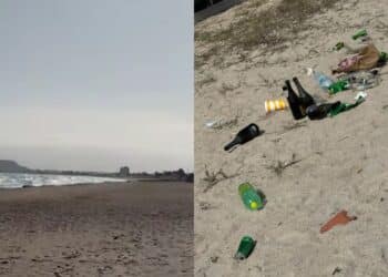 Poetto di Quartu, dopo il party in spiaggia resta la discarica di rifiuti degli incivili